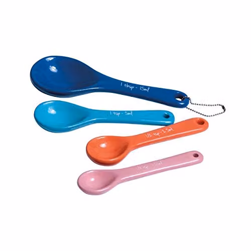 Orsina Multicolour Set of 4 Nesting Measuring Spoons with Printed Scale