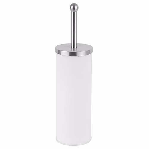 Novel Solutions Bristles Premium Toilet Brush and Holder Set with Stainless Steel Handle and Inner Drip Cup, White – 1