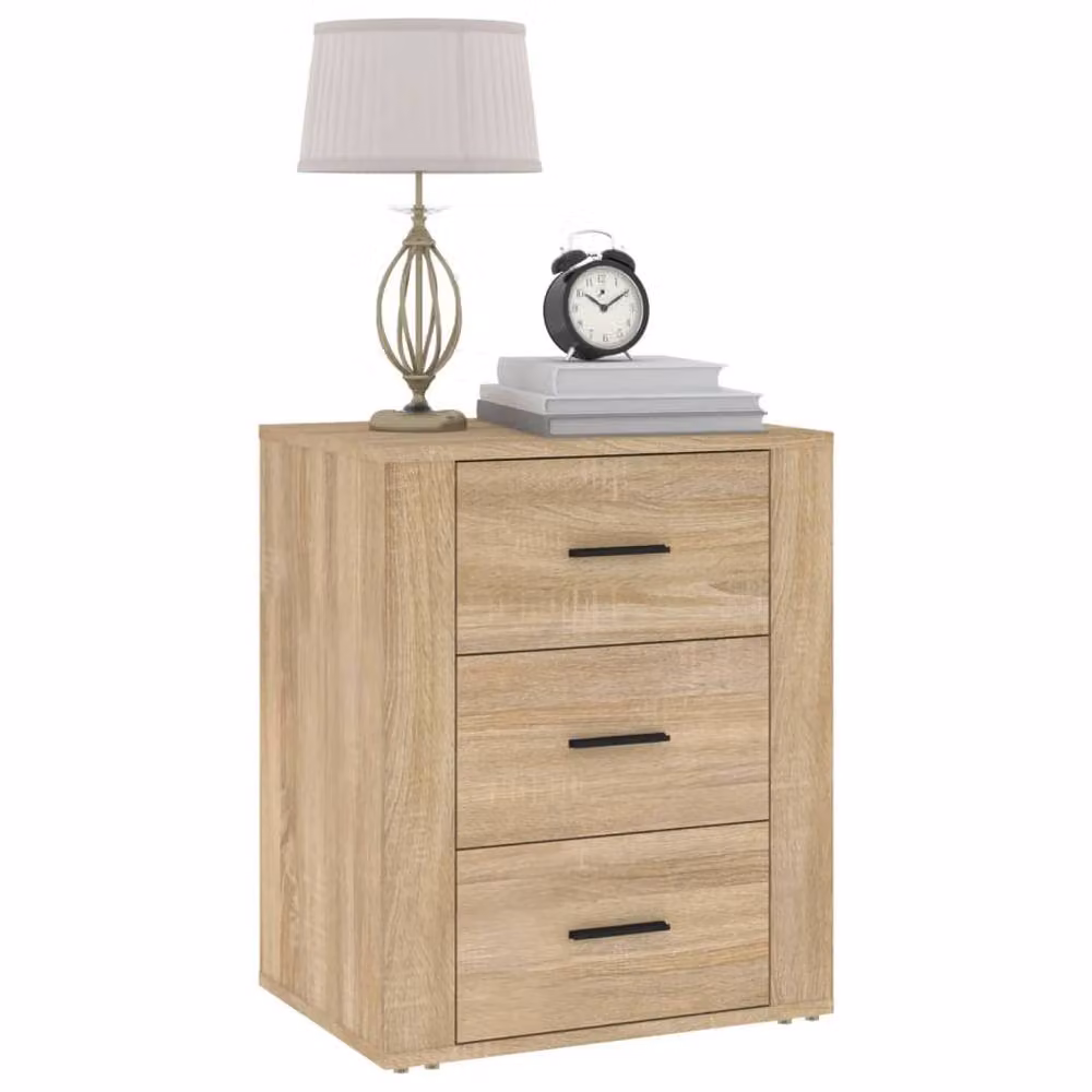 Berkfield Home Sonoma Oak Bedside Cabinet in Brown, W/D/H: 50 x 36 x 60 cm – 2