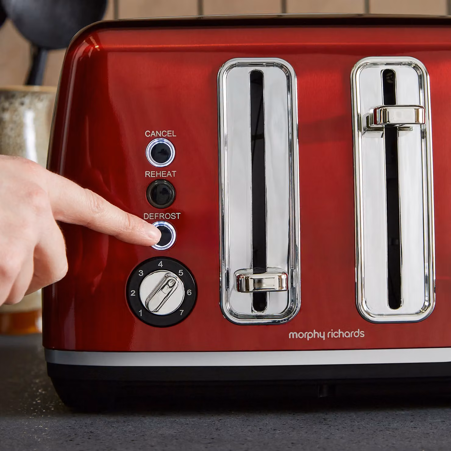 Morphy Richards Accents Metallic Kettle and Toaster Bundle in Red – 5