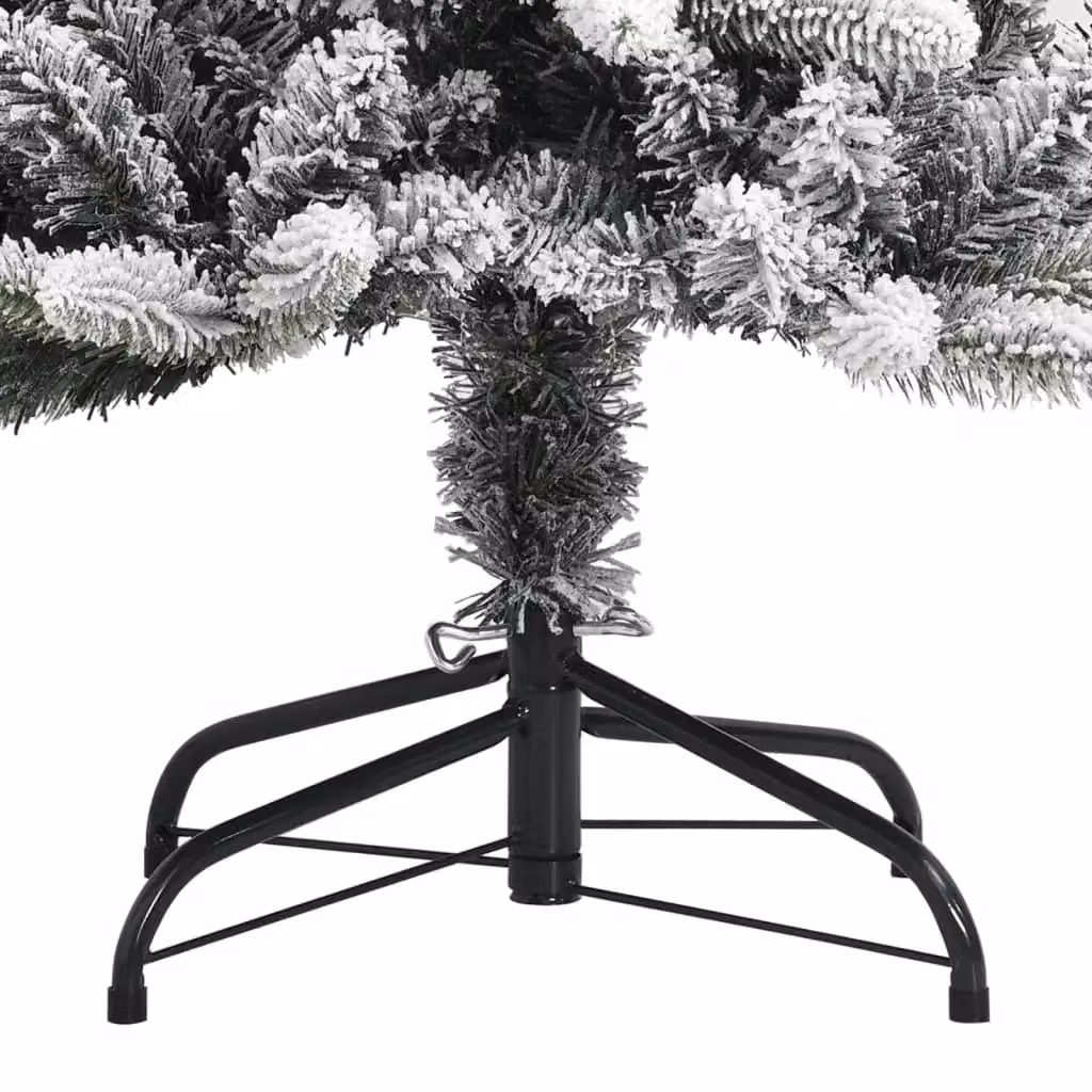 Berkfield Home Artificial Flocked Snow Christmas Tree in White, Height: 240 cm – 3