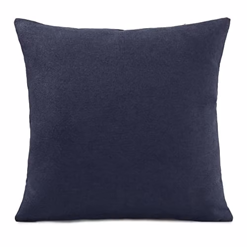 Alan Symonds Blue Velvet Chenille Square Cushion W/D/H: 45 x 45 x 45 cm – 1