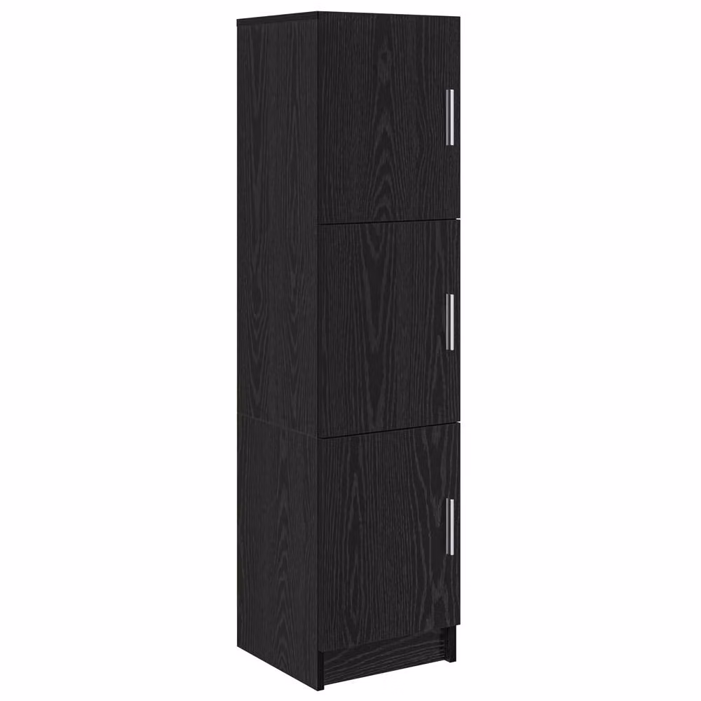 Berkfield Home Black Oak Sideboard in Black Oak MDF and Wood Veneer – 2