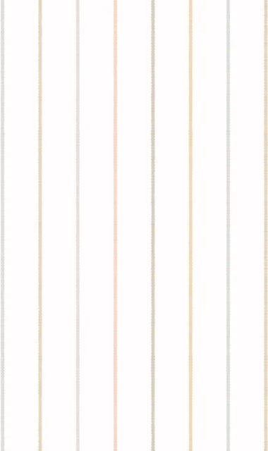 Hoopla Walls Scallop Stripe Linen and Straw Mix Wallpaper, Multicolour and White, 10m Roll
