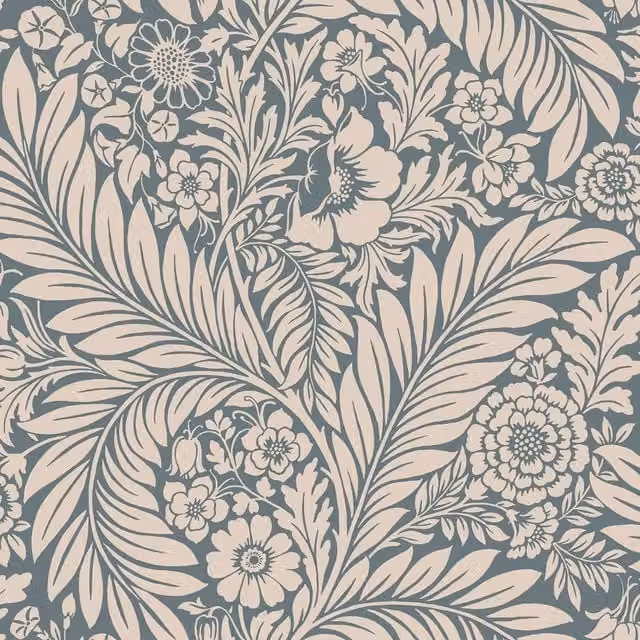 World of Wallpaper Florence Leaf Botanical Floral Wallpaper in Blue
