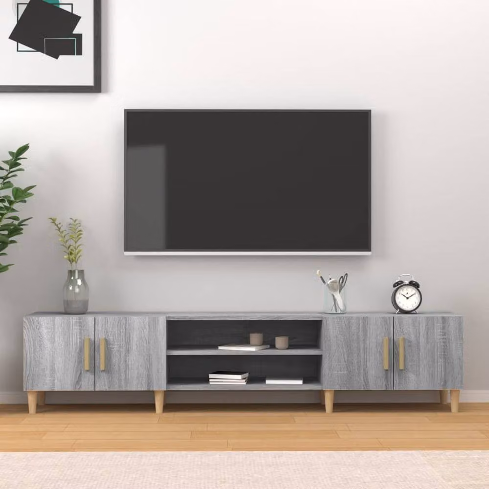 Berkfield Home Grey Sonoma TV Cabinet in Engineered Wood W/D/H: 180 x 31.5 x 40 cm – 2