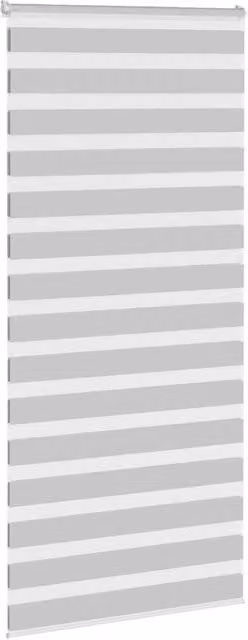 Berkfield Home Elegant Zebra Blind in Light Grey, W: 95 cm, H: 200 cm