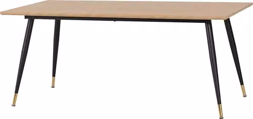 Seconique Hamilton Rectangular Dining Table in Brown and Black, W/D/H: 180 x 90 x 75.5 cm – 1