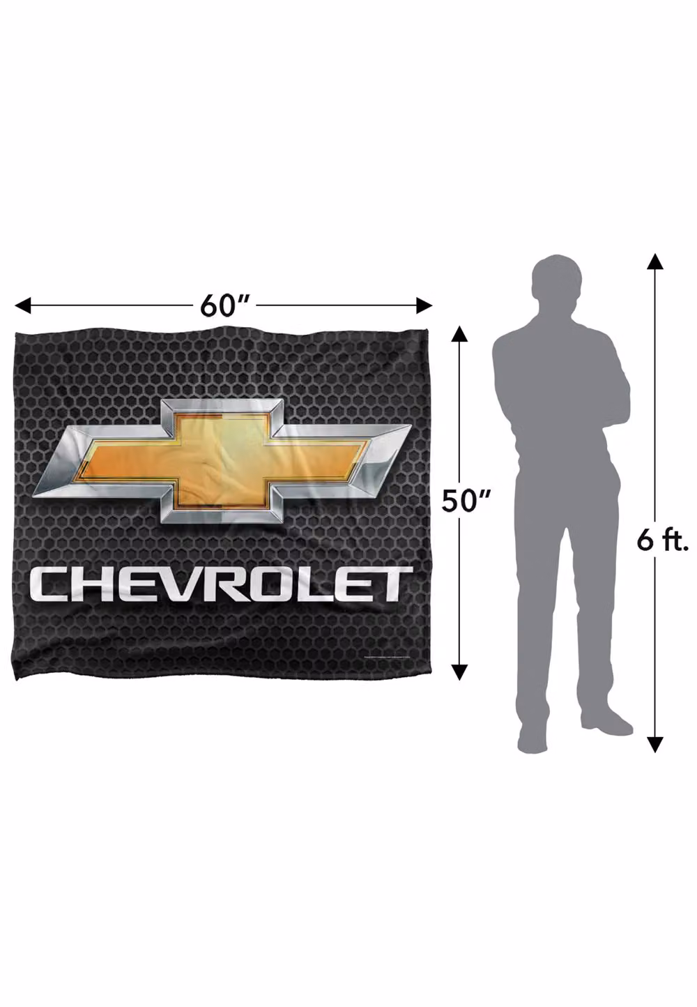 Chevrolet Chevy White Super Soft Microfibre Fleece Throw Blanket W/D/H: 152 x 127 cm – 8