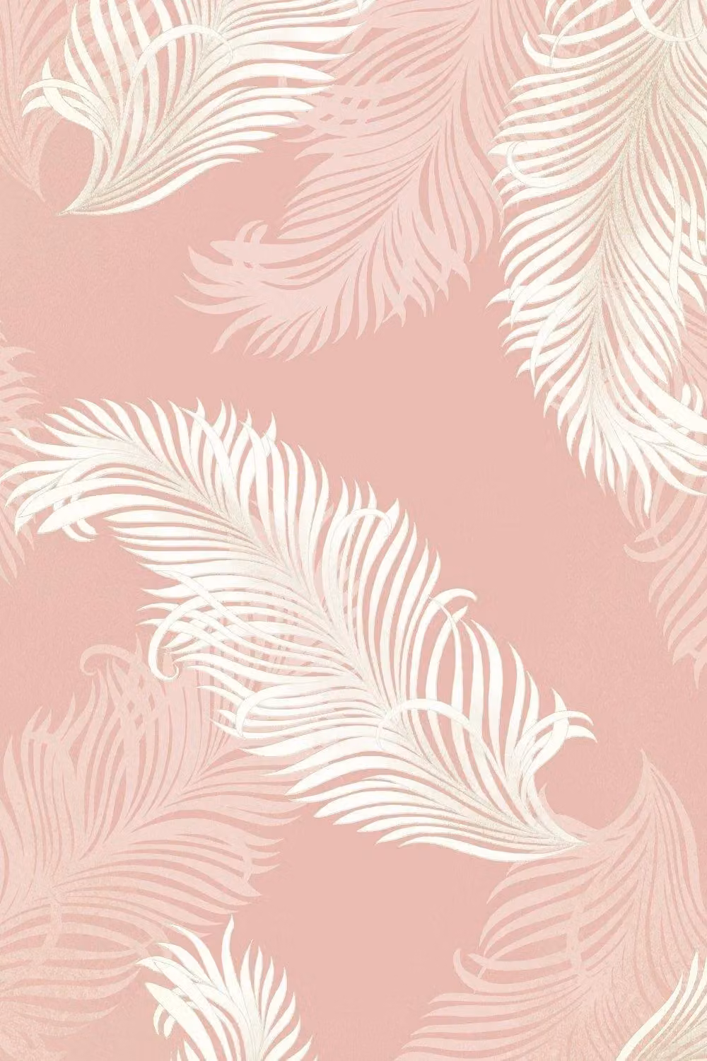 Hoopla Walls Feathers Matt Wallpaper in Pale Pink – 2