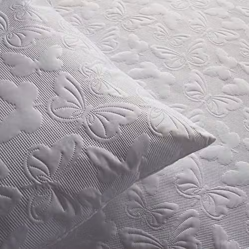 Serene Butterfly Garden Soft Touch Duvet Cover and Pillowcase Set in White, W/D/H: 140 x 200 cm – 2