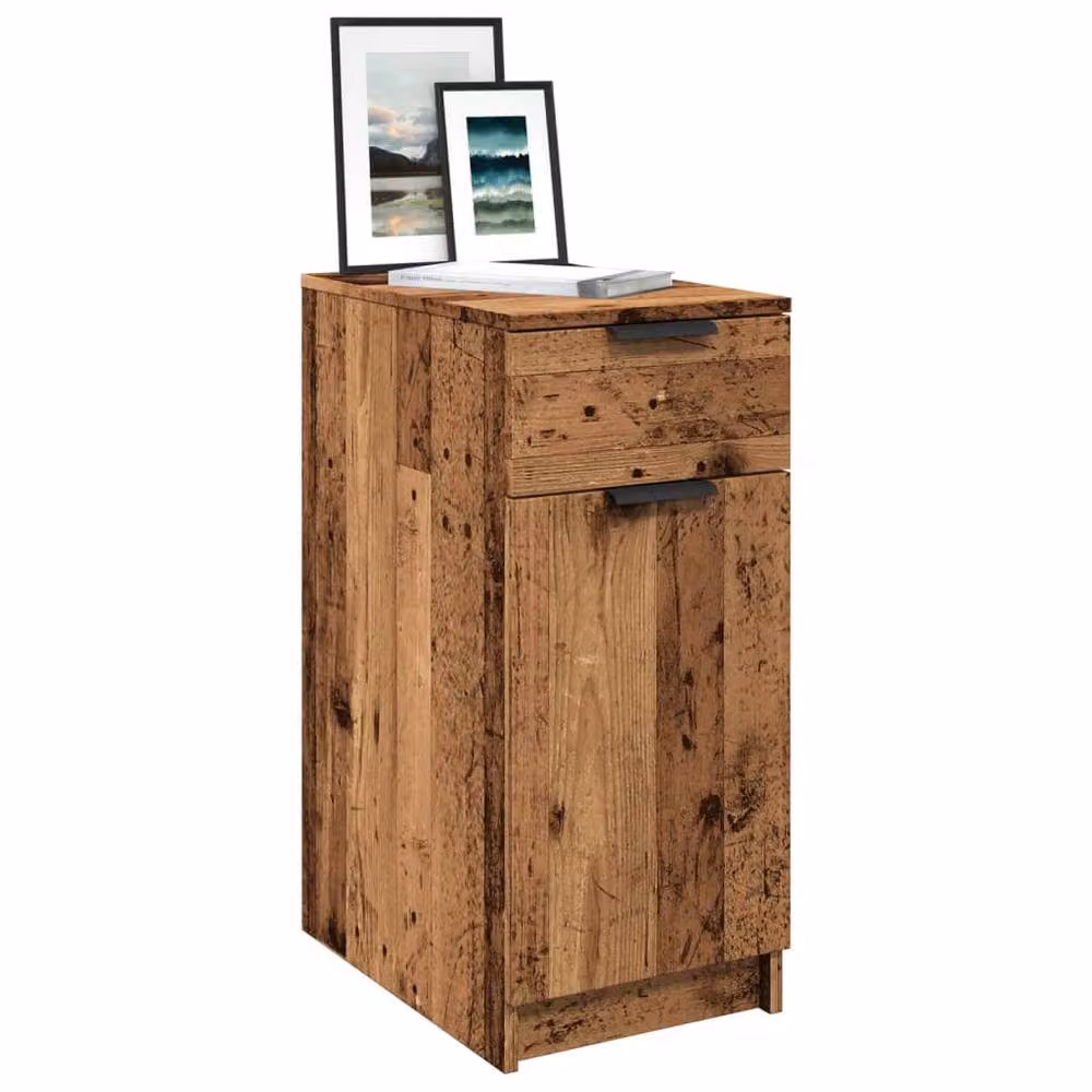 Berkfield Home Desk Cabinet in Old Wood Brown, W/D/H: 33 x 50 x 75 cm – 2