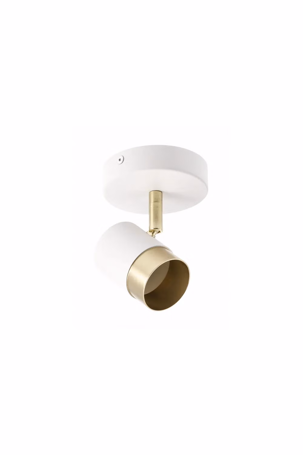 CGC Lighting Orio Adjustable GU10 Ceiling and Wall Spot Light in White and Gold/Brass – 2