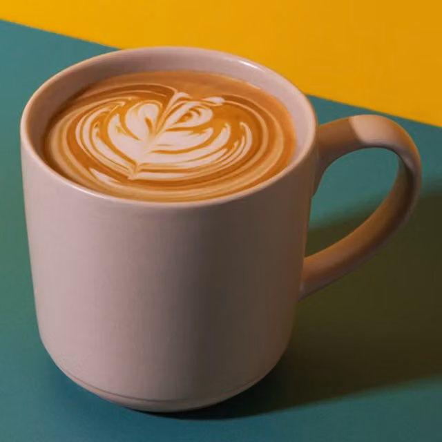 La Cafetiere Ceramic Stoneware Mug in White and Blue, 350 ml