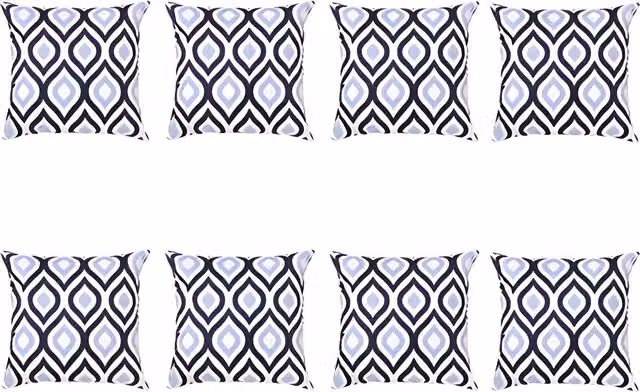 Gardenista Graphic Printed Outdoor Garden Scatter Cushion in Black and Grey, 45 x 45 cm