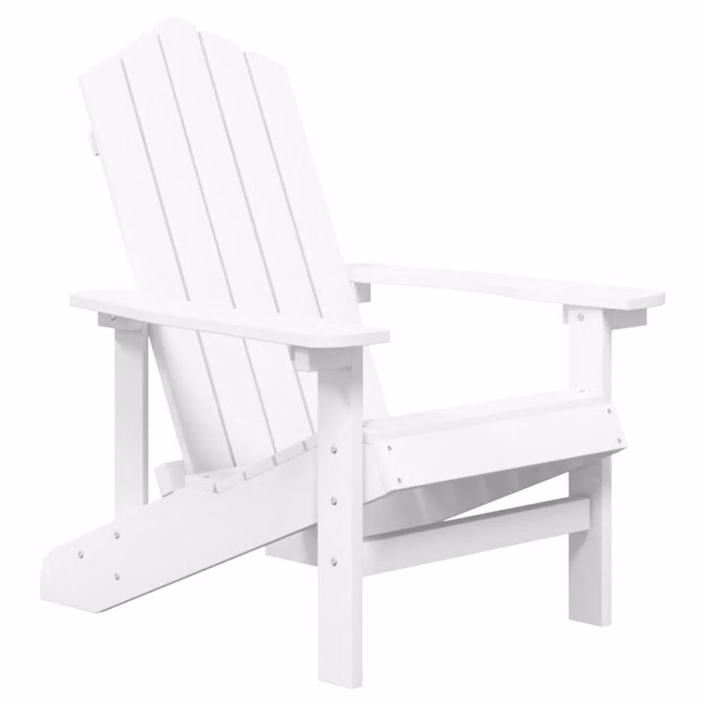 Berkfield Home Garden Adirondack Chair in White HDPE Plastic – 2