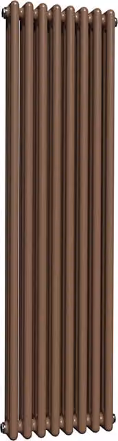 Lux Heat Vertical Coloured Column Radiator in Coffee Bean, H 150 cm x W 38 cm