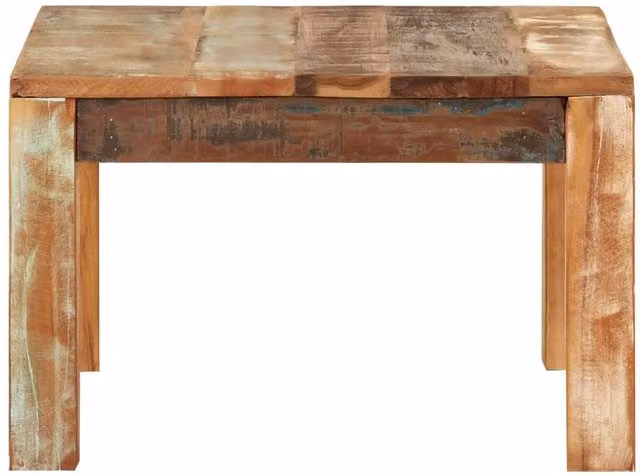 Berkfield Home Green Coffee Table in Reclaimed Solid Wood, W/D/H: 55 x 55 x 35 cm