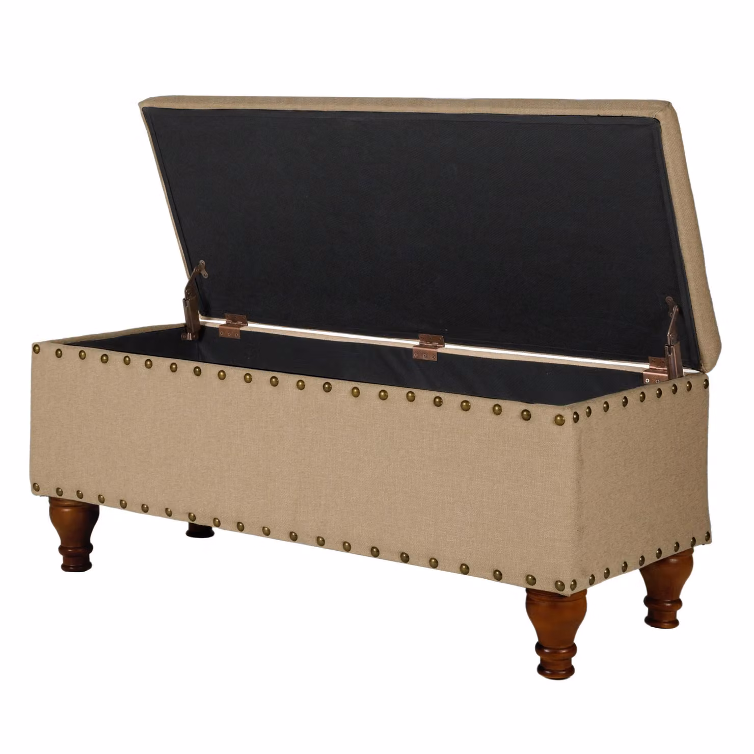 Luxor Living Chelsea Storage Ottoman Bench in Tan Fabric – 2