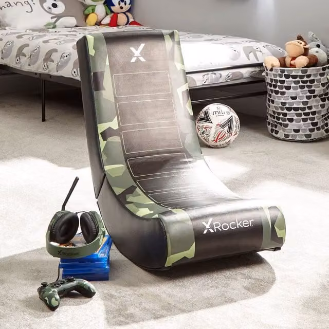 X Rocker Green Floor Rocking Gaming Chair for Children – 1