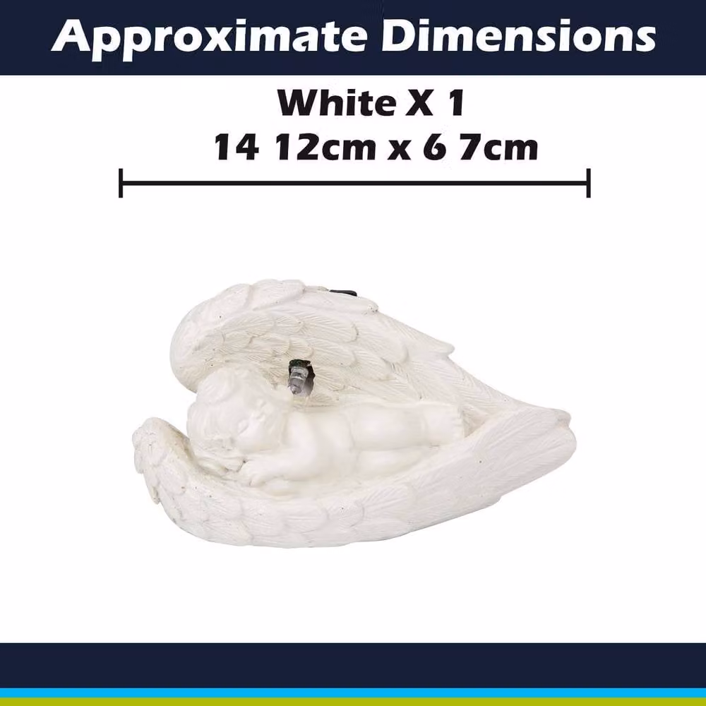 VFM e-Store Memorial Flower Pot Ornament, White, W/D/H: 12 x 12 x 6.7 cm – 2