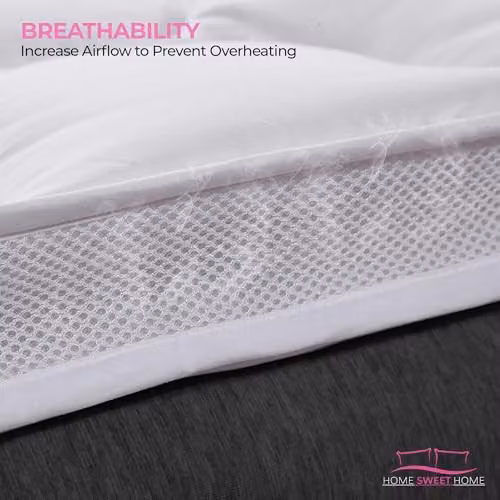 Snug City Dual Layer Air Flow Mattress Topper in White, Small Double – 3