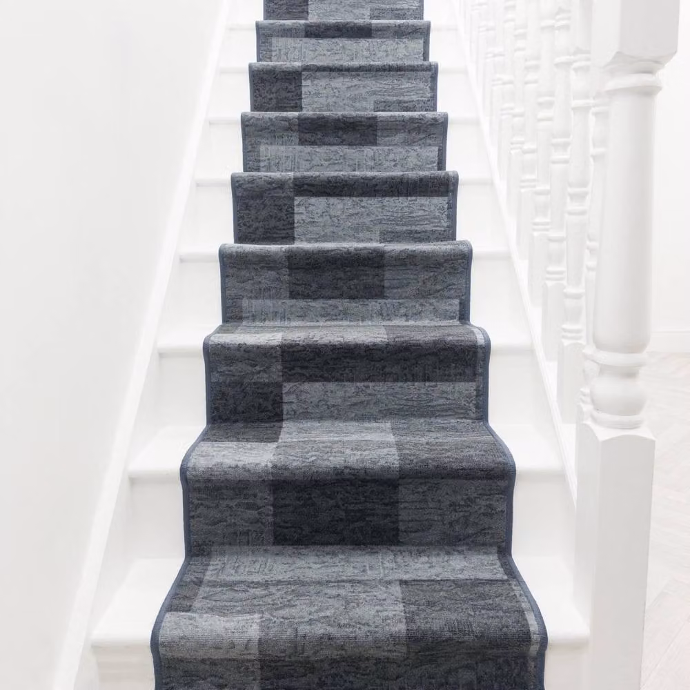 runrug Icona Stair Runner Carpet, Dark Grey, W: 120 cm, L: 630 cm – 4