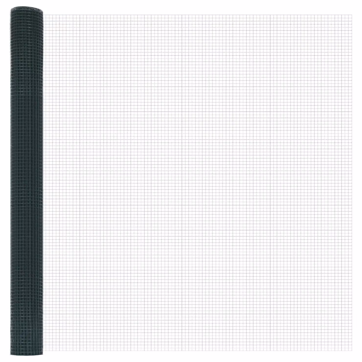 Berkfield Home Green Steel Welded Wire Fence with 13 Flanged Posts, W: 25 m, H: 1.4 m – 5