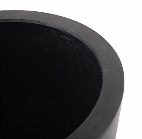 Primrose Terrazzo Fibrestone Tapered Round Garden Planter in Black, Height: 89 cm – 3