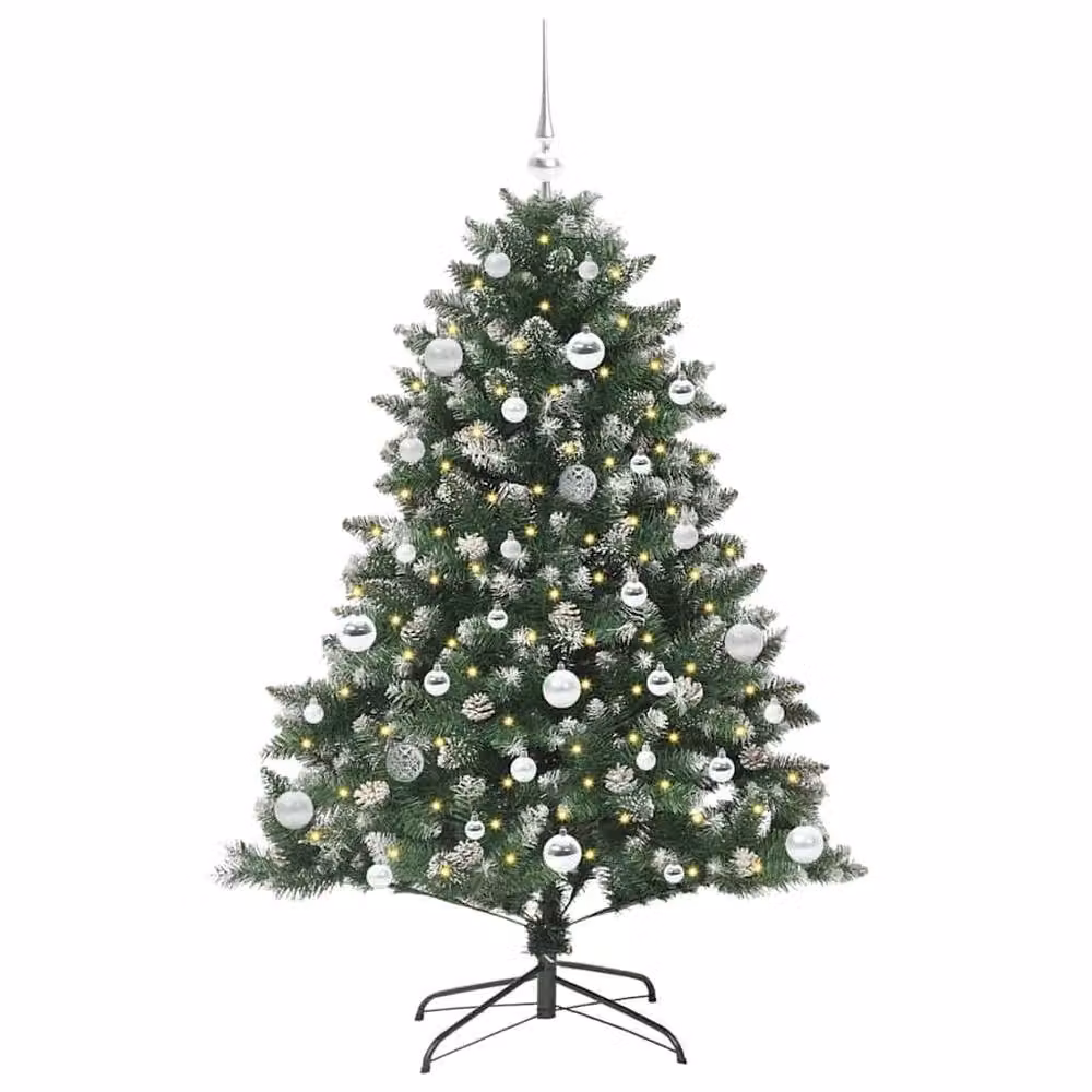Berkfield Home Green Artificial Christmas Tree with Stand, W/D/H: 105 x 105 x 150 cm – 3