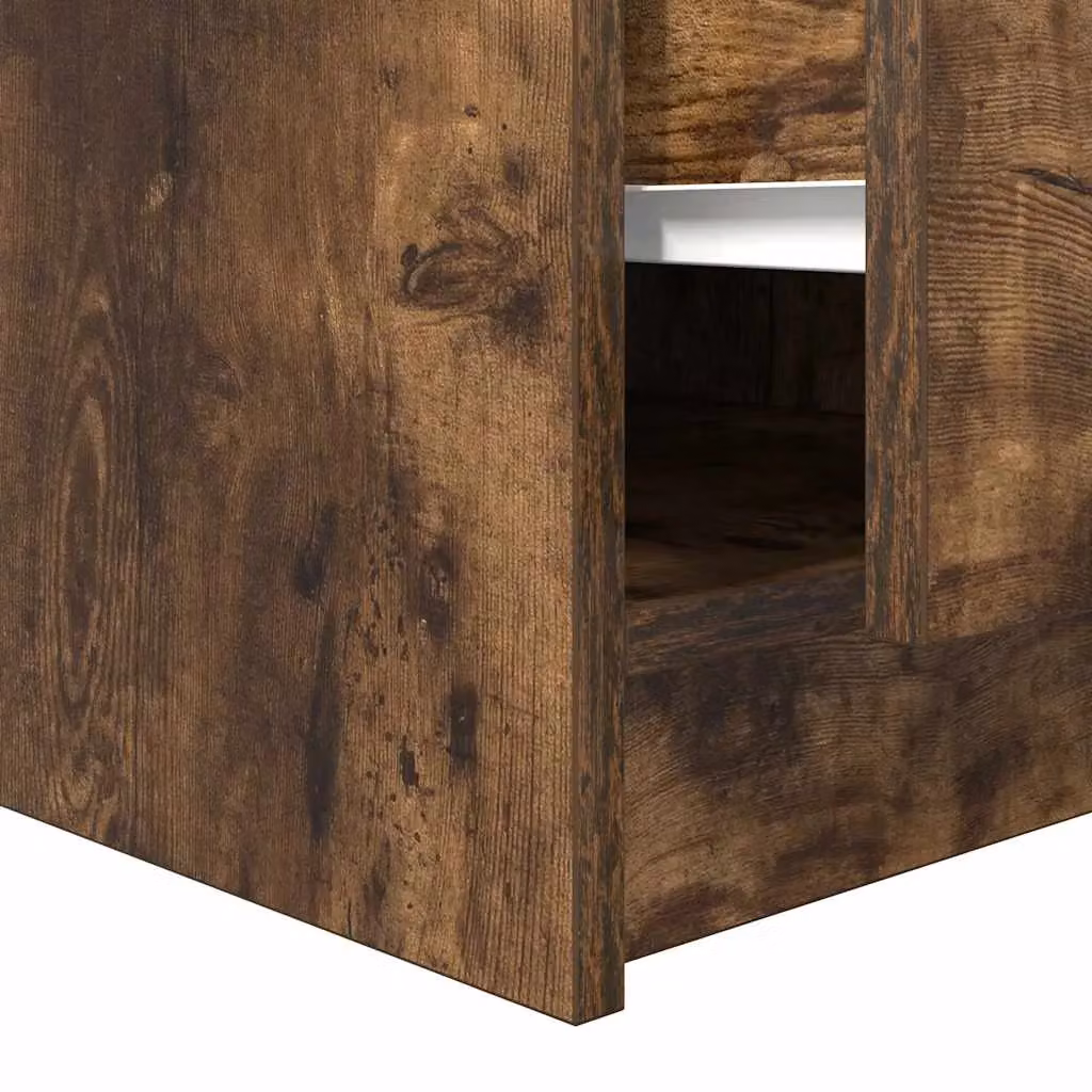 Berkfield Home Smoked Oak Coffee Table with Drawers, Brown, W/D/H: 70.5 x 70 x 40 cm – 4