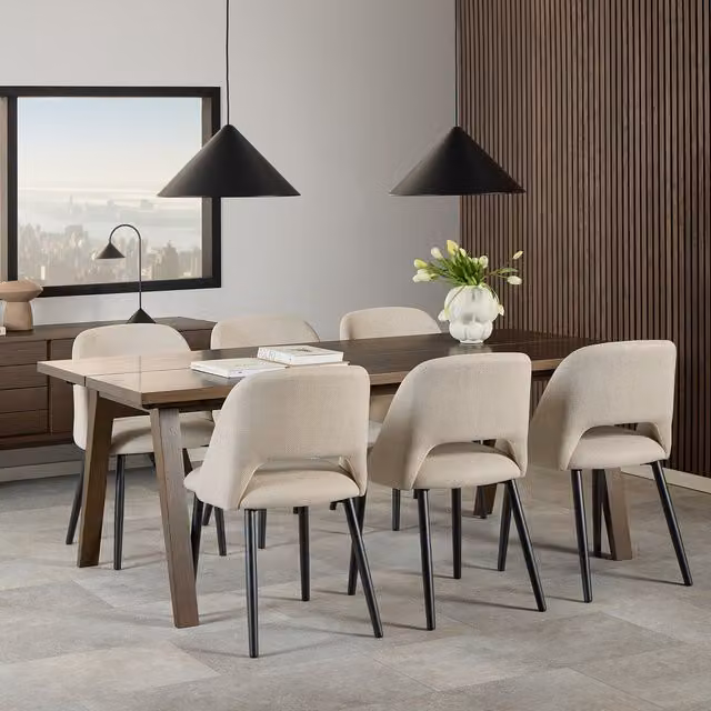 Furniture To Go Modern Rectangular Oak Dining Table in Brown
