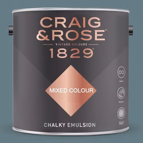 Craig & Rose 1829 Chalky Emulsion Paint in Saxe Blue, 2.5 l