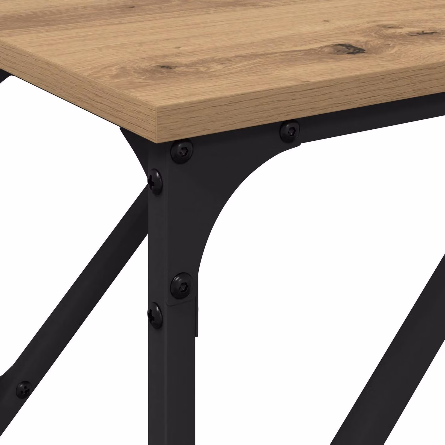Berkfield Home Artisan Oak Console Table in Brown and Black, W/D/H: 200 x 29 x 75 cm – 2