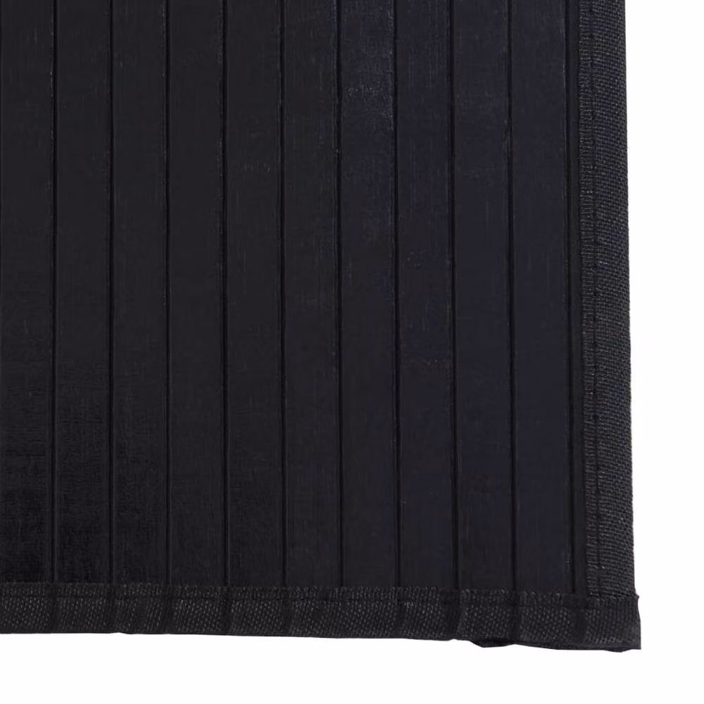 Berkfield Home Rectangular Bamboo Rug in Black, W: 70 cm, L: 400 cm – 2