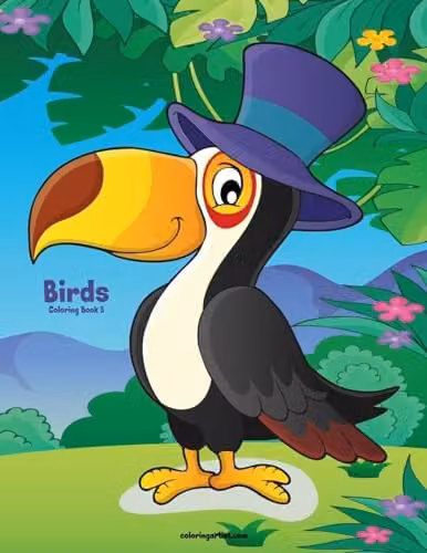 Birds Coloring Book 5: Volume 5 Multicolour Childrens Paper Book by Createspace
