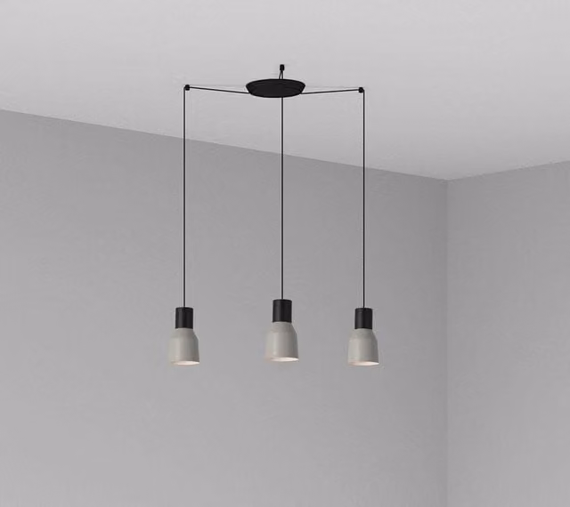 Netlighting Kombo Cluster Pendant Ceiling Light in Grey with E27 Bulb Socket