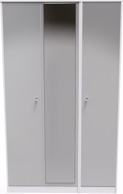 2 U Taunton Triple Mirror Wardrobe in Mid Grey Matt Finish – 1