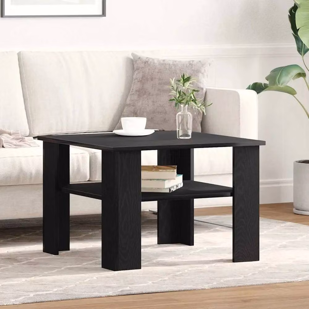 Kelvenix Modern Square Coffee Table in Black Oak Matt Finish – 5