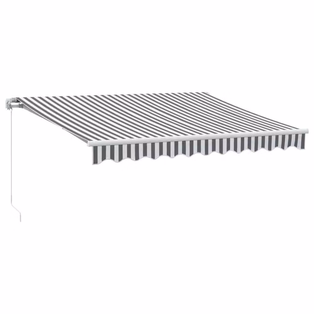 Berkfield Home Manual Retractable Folding Arm Awning in Anthracite and White, W/D/H: 300 x 250 cm – 2