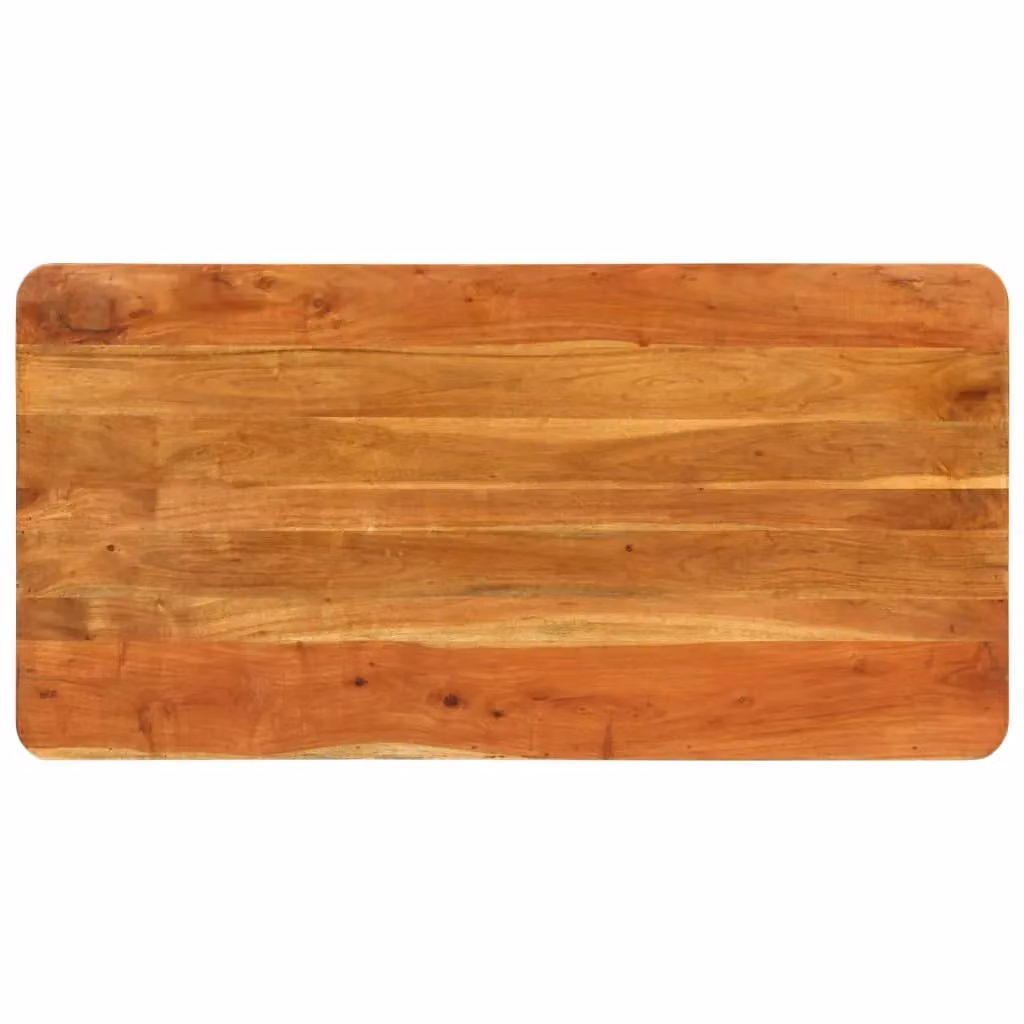 Berkfield Home Brown Acacia Solid Wood Rectangular Dining Table W/D/H: 110 x 55 x 76 cm – 2