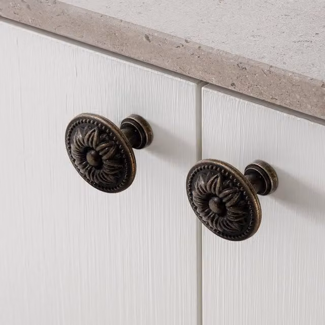 Livingandhome Set of 6 Brown Zinc Alloy Retro Furniture Knobs