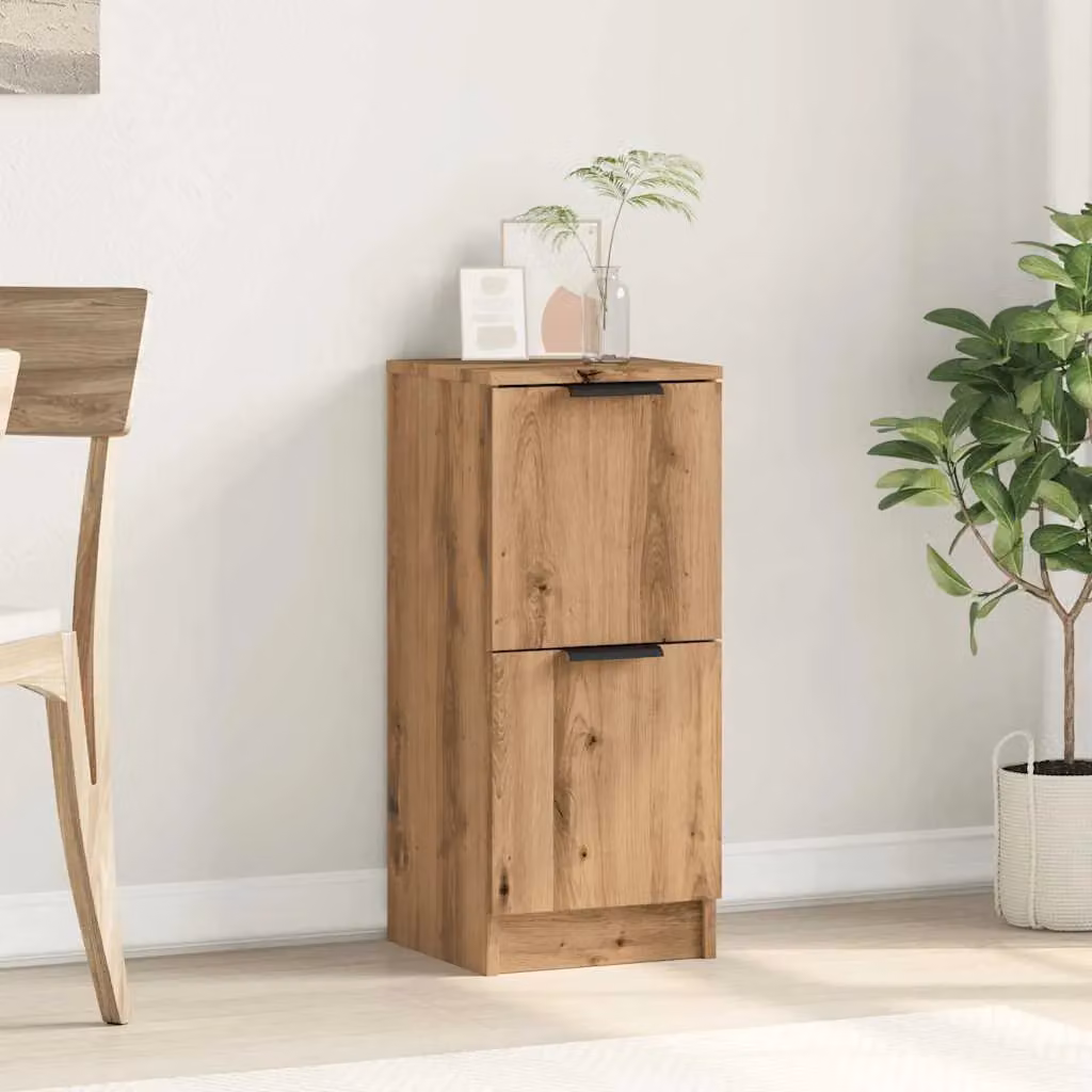 Berkfield Home Artisan Oak Sideboard in Brown, W/D/H: 30 x 30 x 70 cm – 3