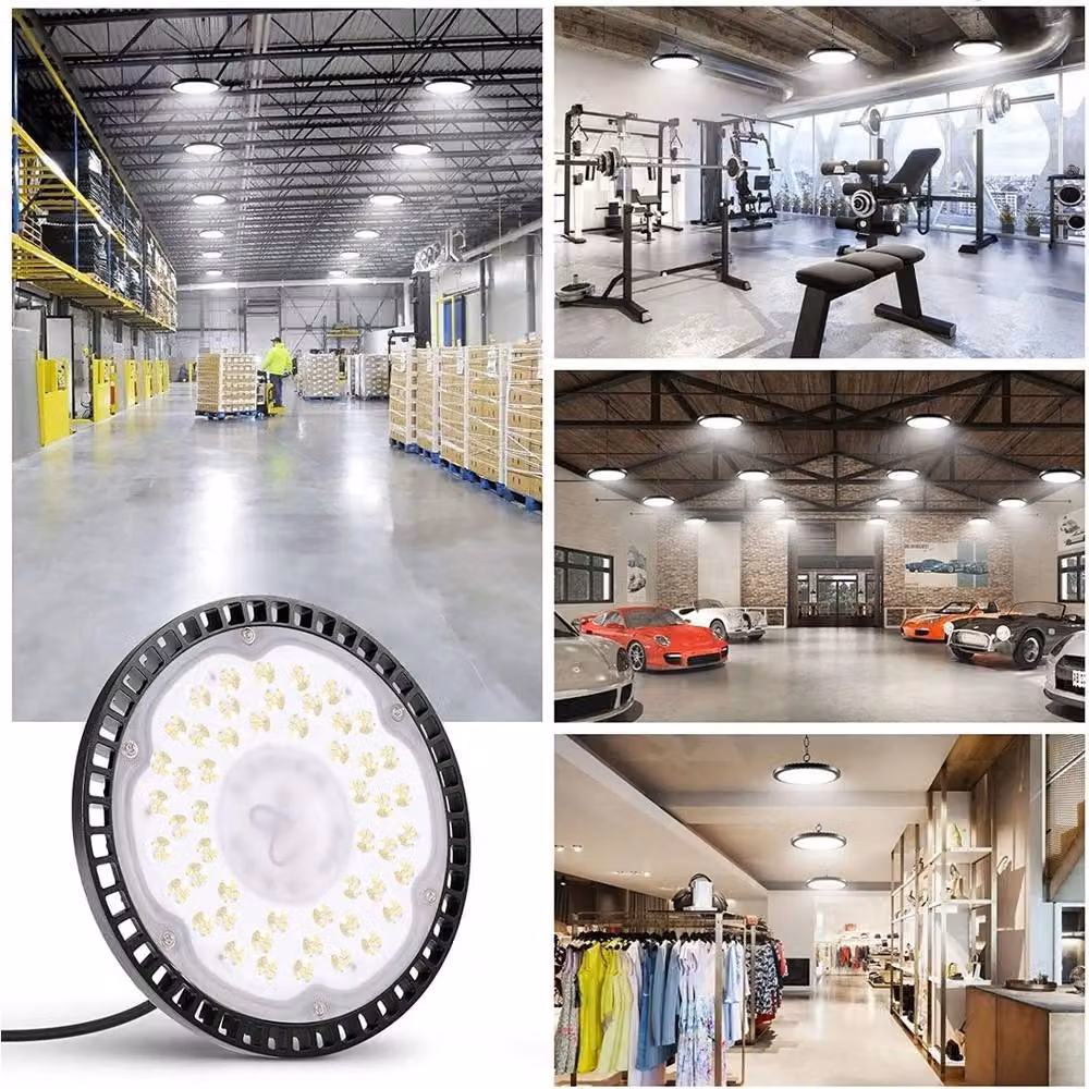 NESTLUNE 800W LED Industrial High Bay Light, Black – 4