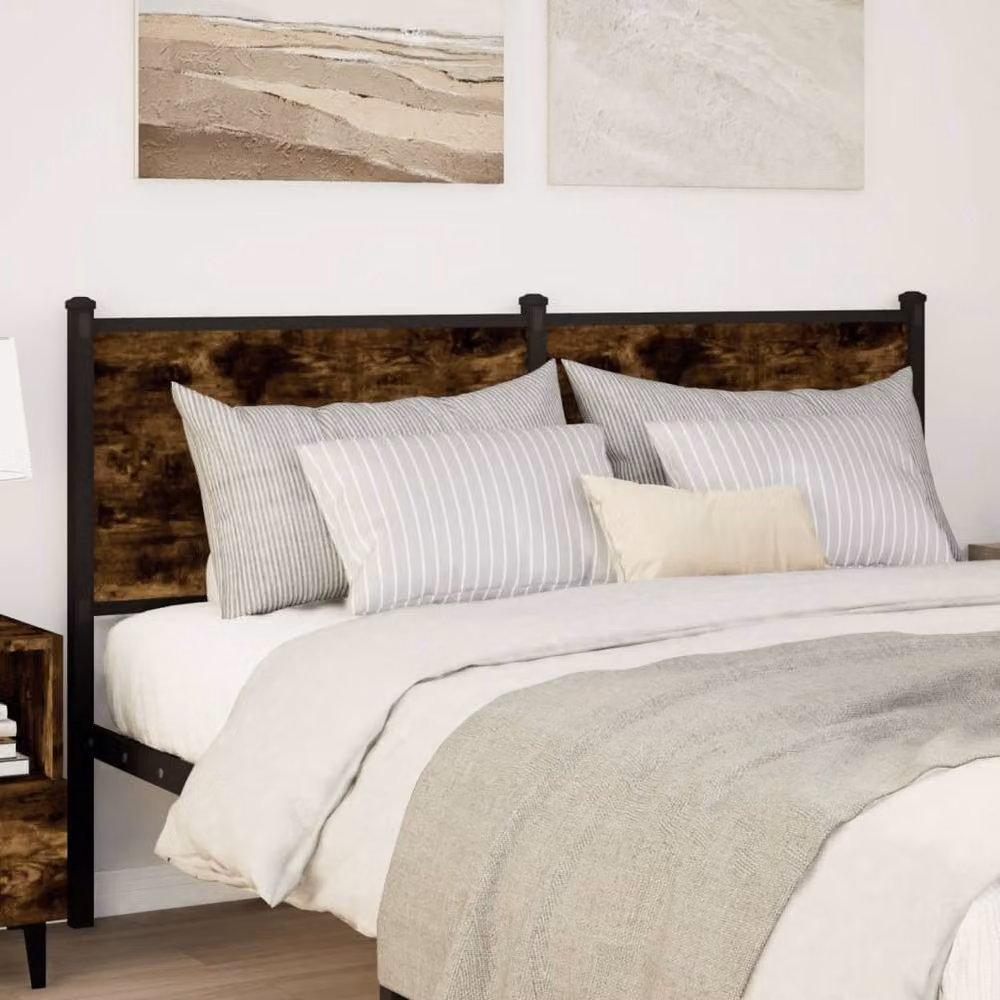 Berkfield Home Smoked Oak Headboard in Brown, 150 cm – 2
