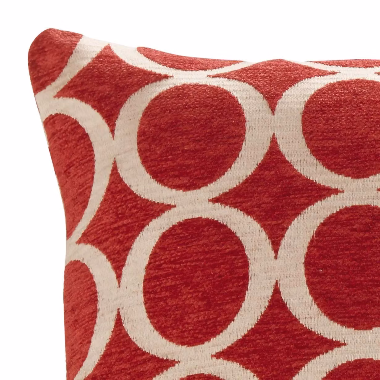 Luxor Living Red Chenille Square Cushion Set of 4, W/D/H: 45 x 45 x 45 cm – 4