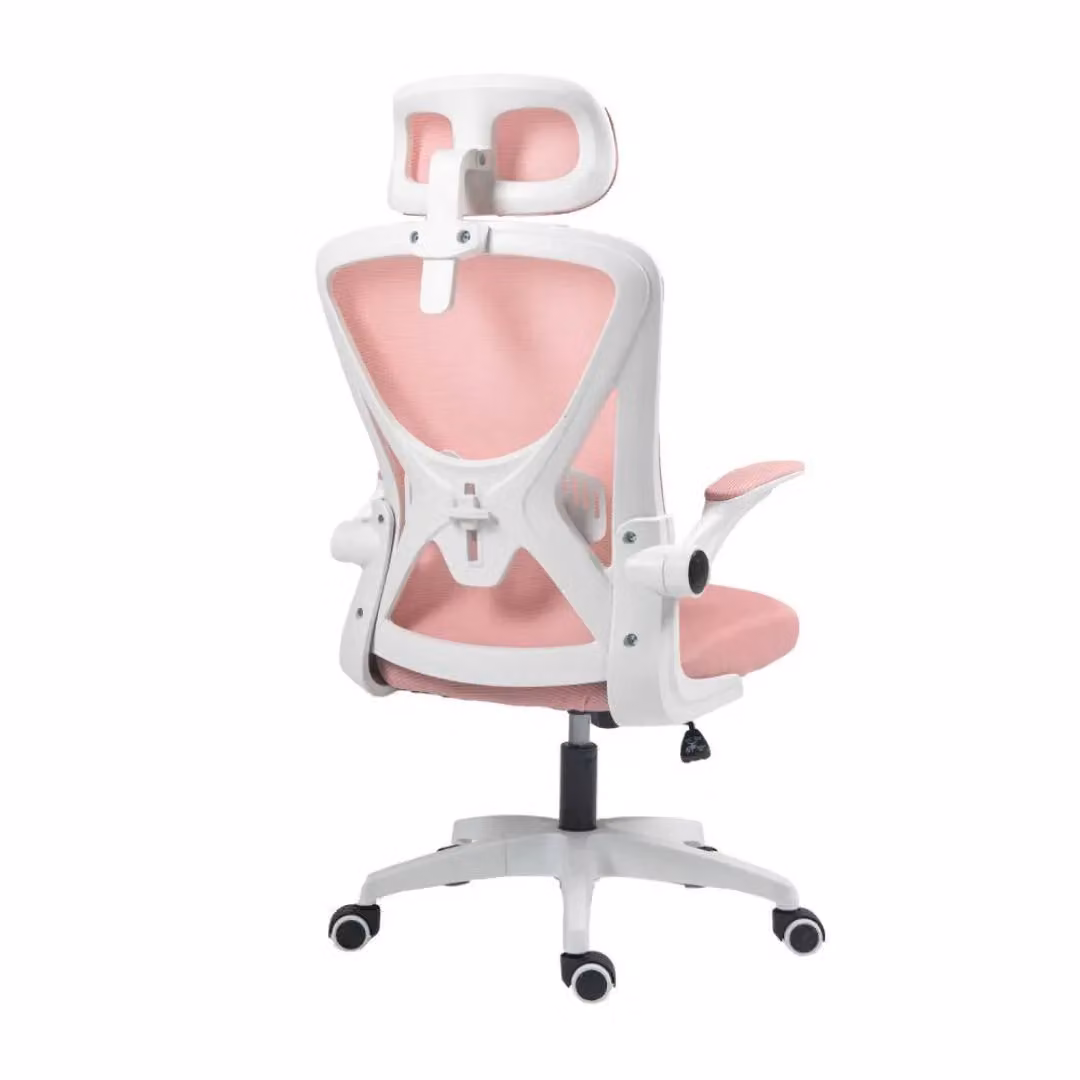 EONLION Ergonomic Office Chair in Pink with Headrest and Armrests, Height Adjustable – 2