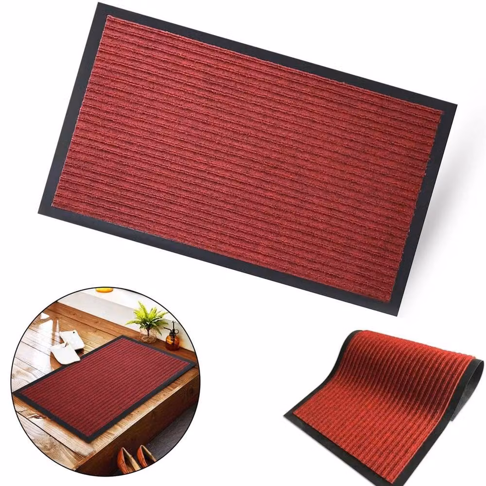 EONLION Red Rectangular Door Mat for Kitchen and Hallway, W/D/H: 100 x 110 cm – 3