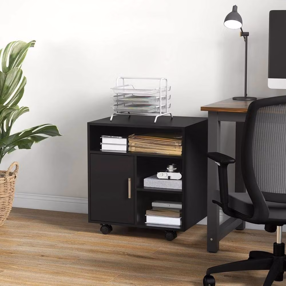 Kelvenix Black Modern Freestanding Storage Cabinet – 5