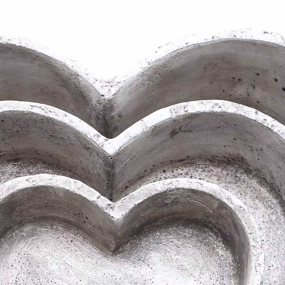 Hill Interiors Heart Decorative Ceramic Dishes, Pack of 3, Stone/Beige/Grey – 2